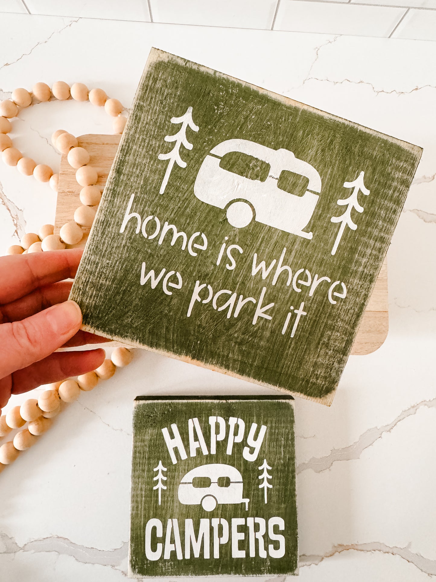 Home Is Where We Park It Wood Sign