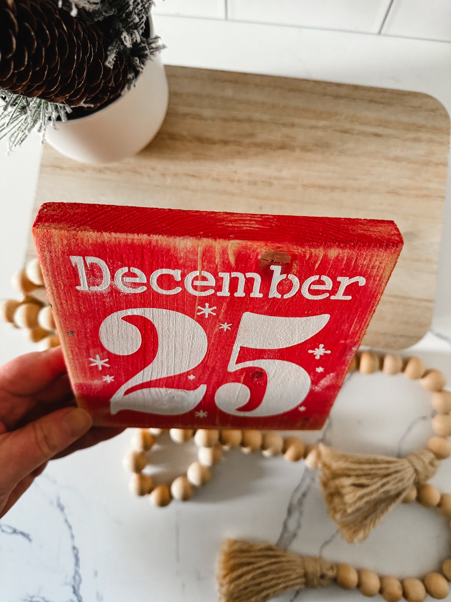 December 25th Wood Sign