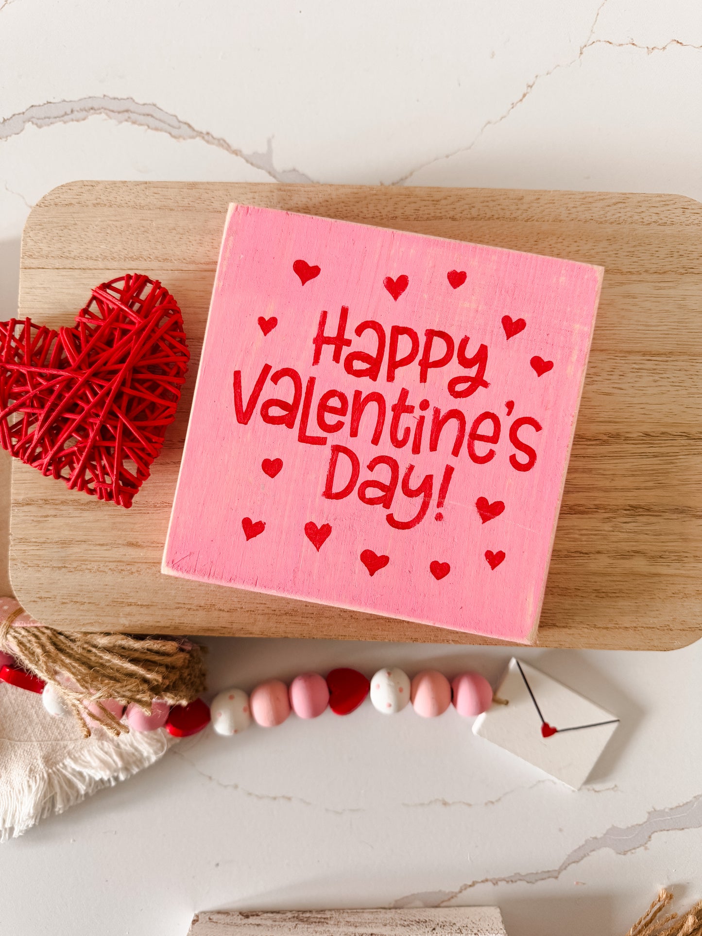 Happy Valentine's Day Wood Sign