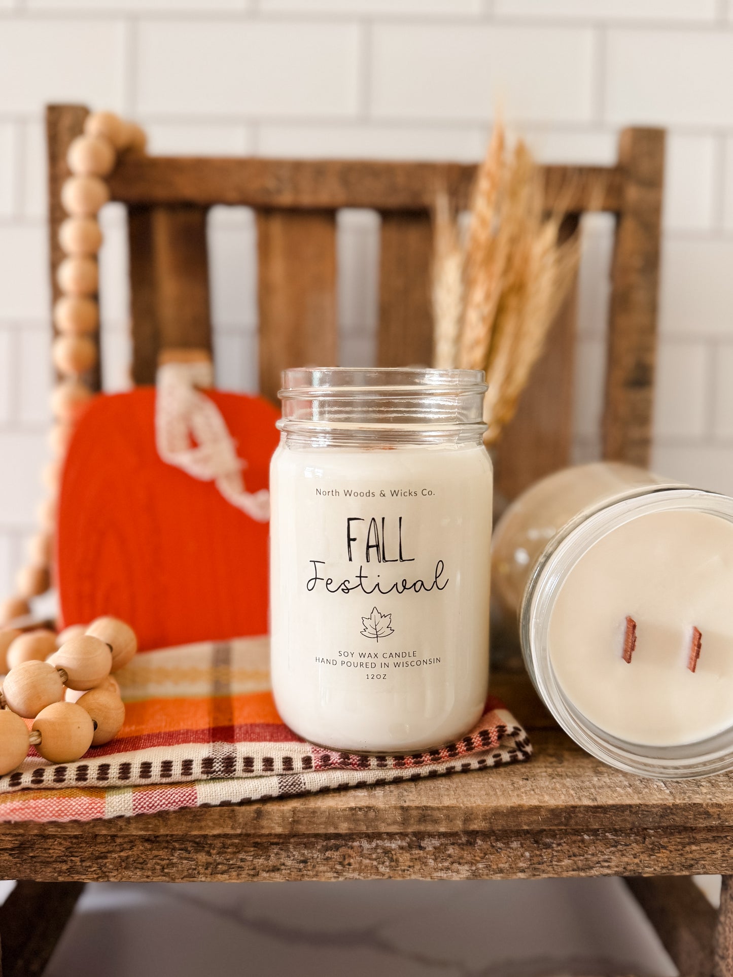 Fall Candles 12oz Mason Jars + 16oz Double Wick Jars