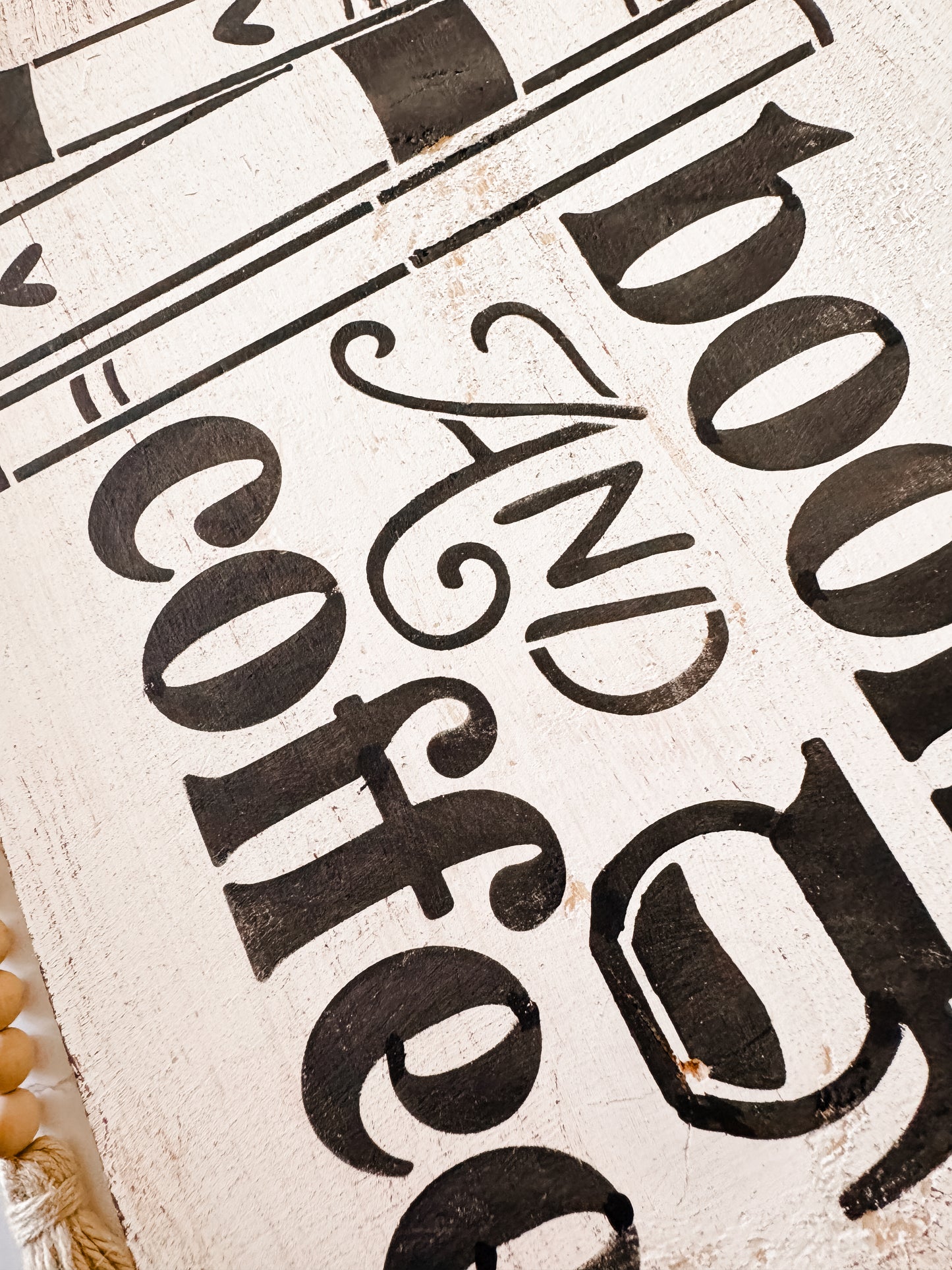 Books And Coffee Wood Sign