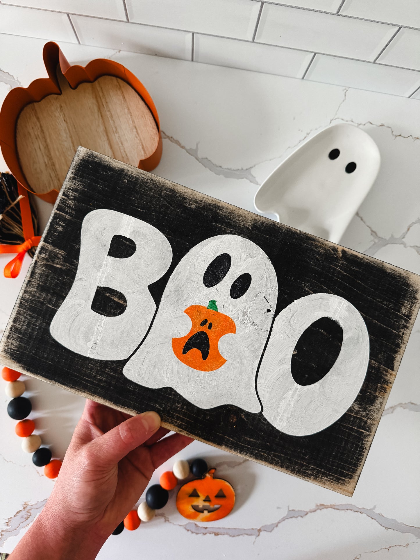 BOO Wood Sign