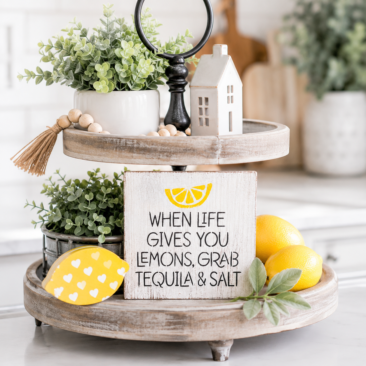 When Life Gives You Lemons Wood Sign