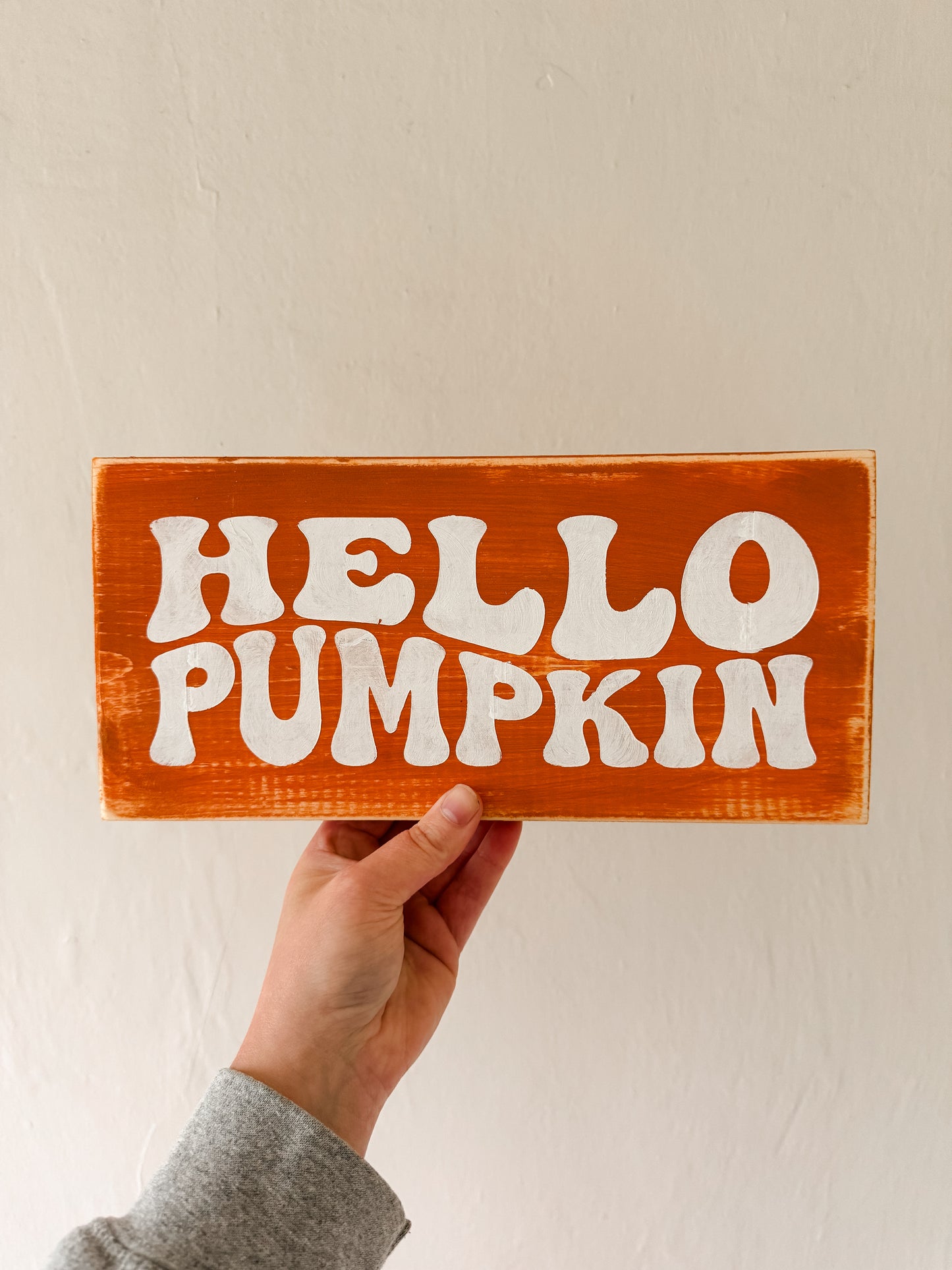 Hello Pumpkin Wood Sign