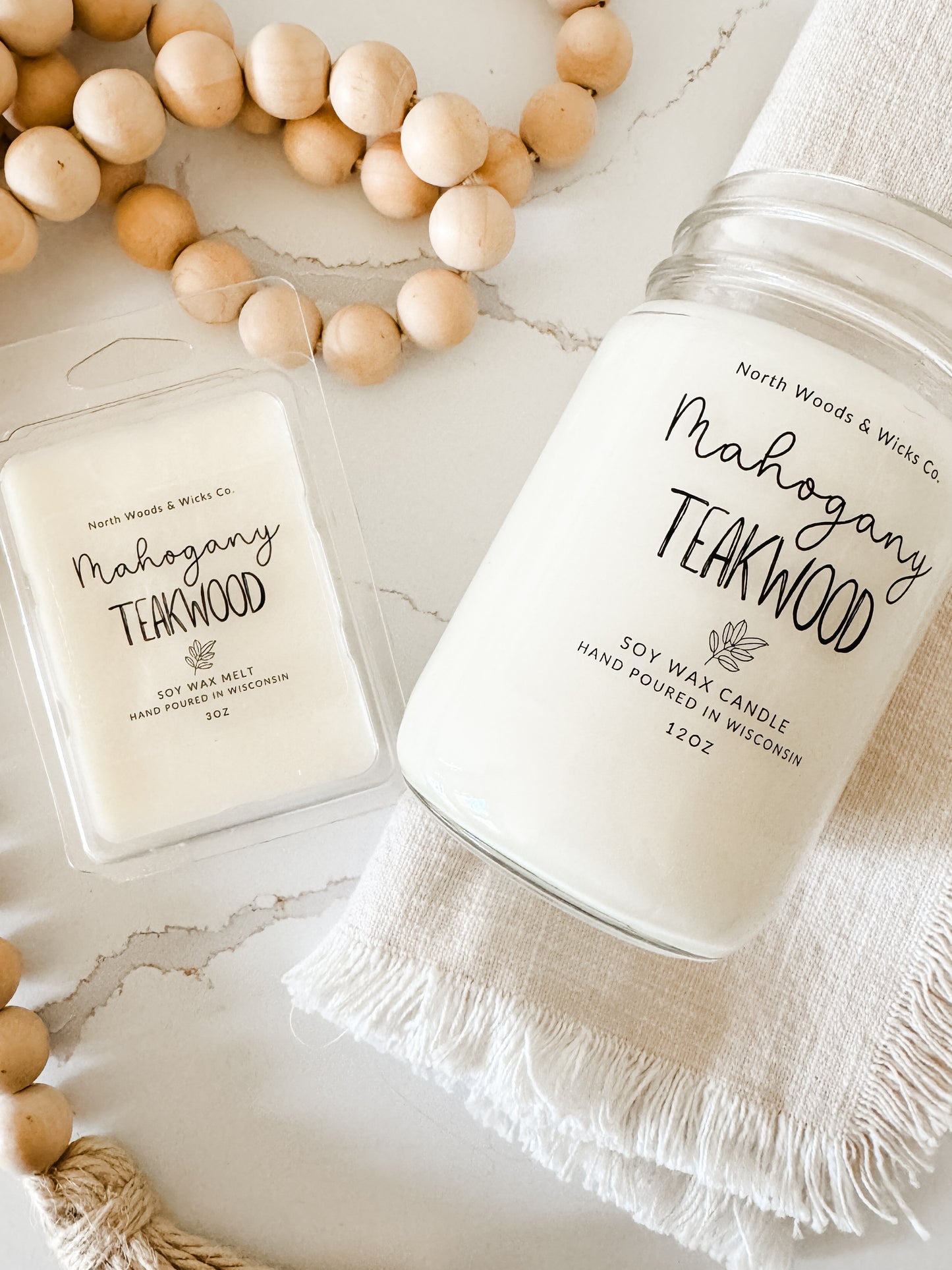 Mahogany Teakwood Soy Wax Candle