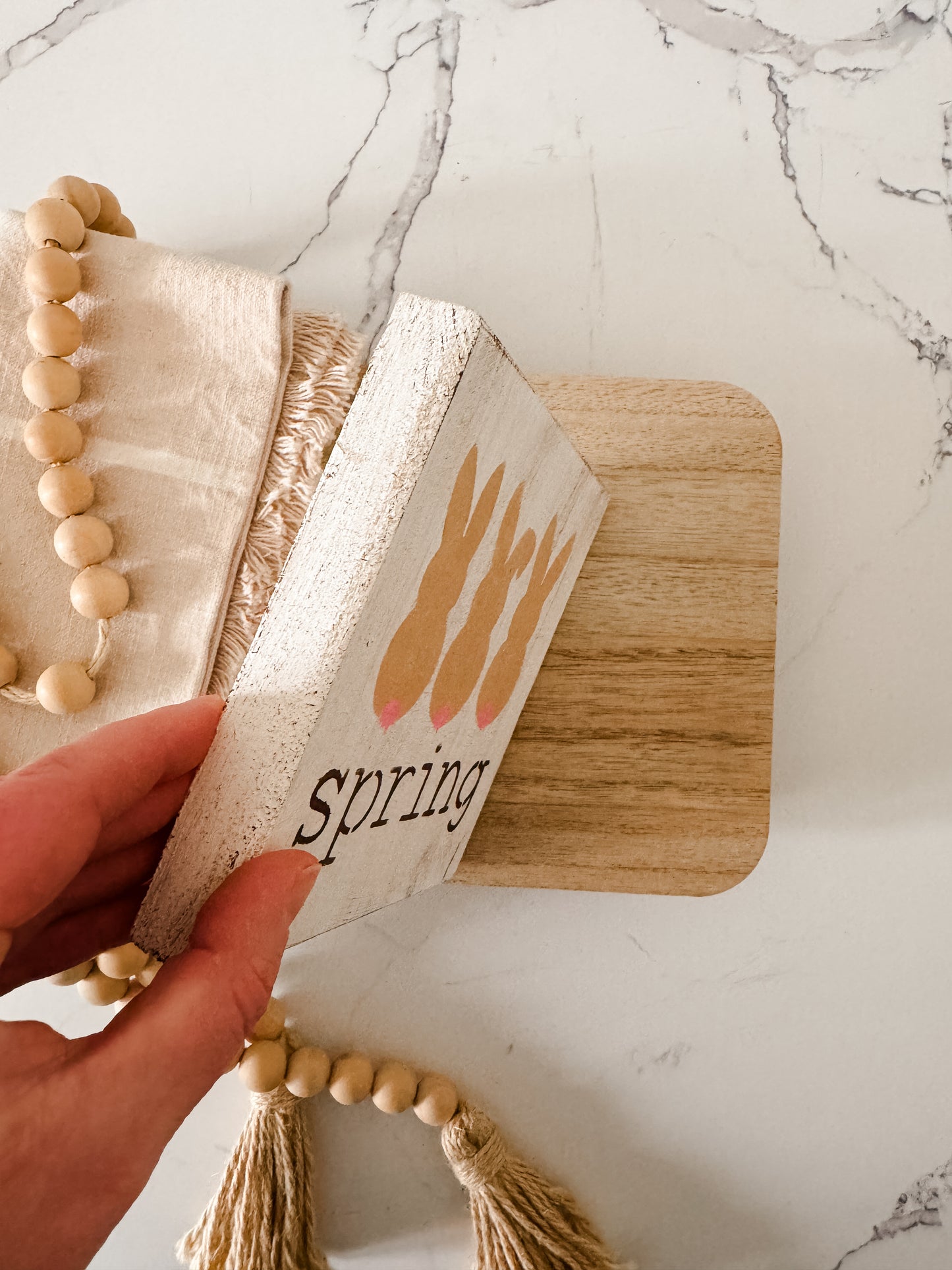 Spring Bunny Wood Sign