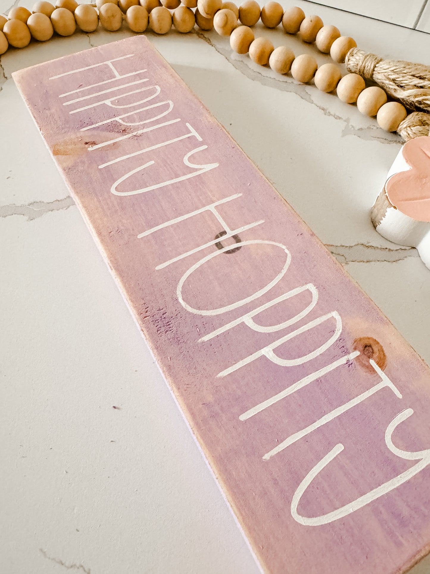 Hippity Hoppity Wood Sign