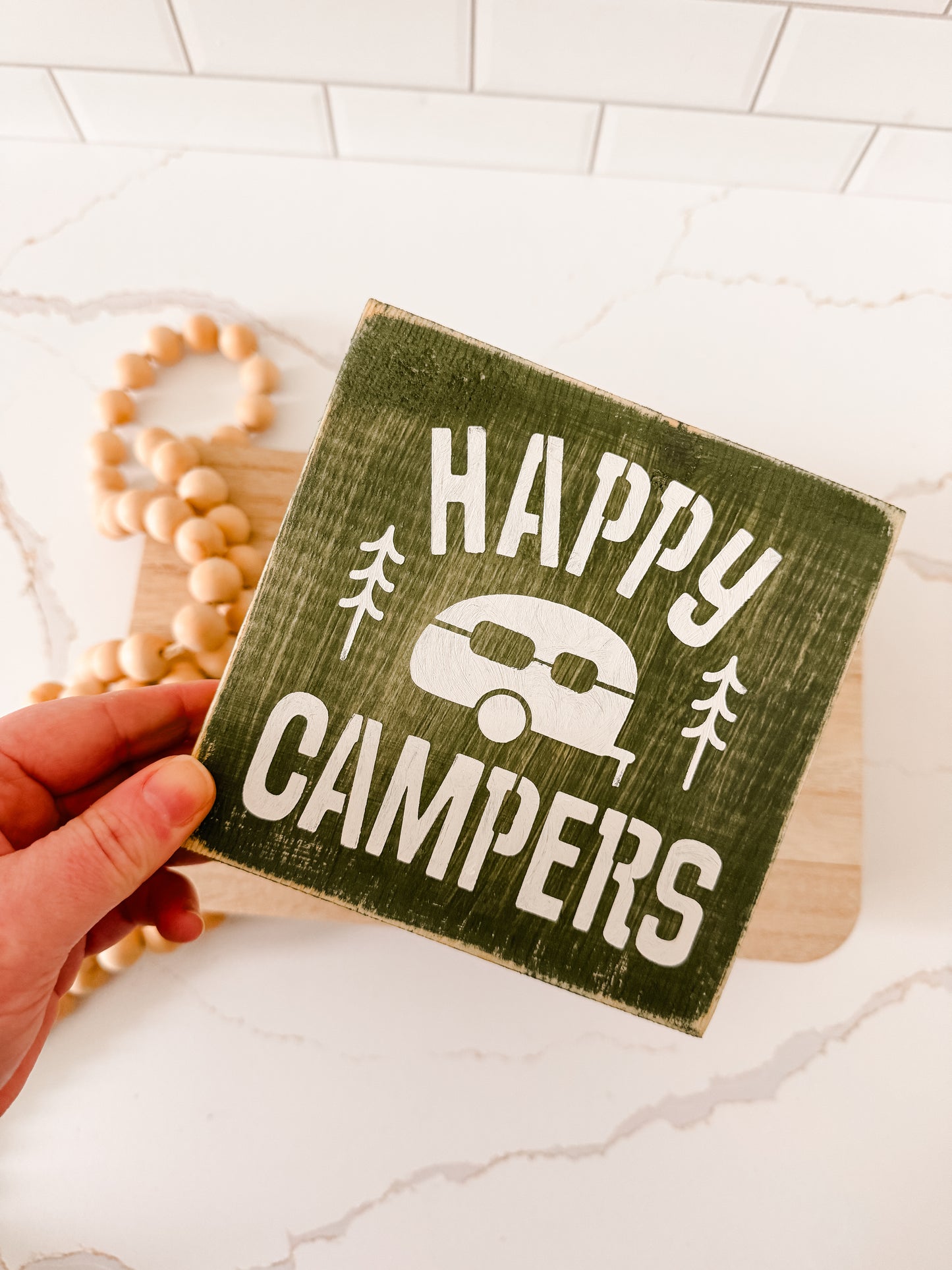 Happy Campers Wood Sign