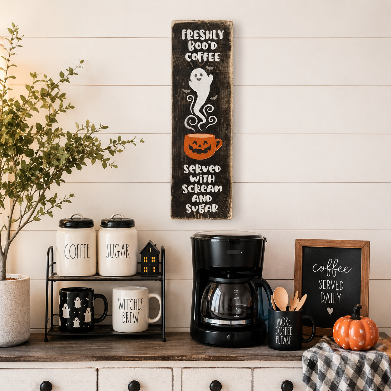 Freshly Boo’d Coffee Wood Sign