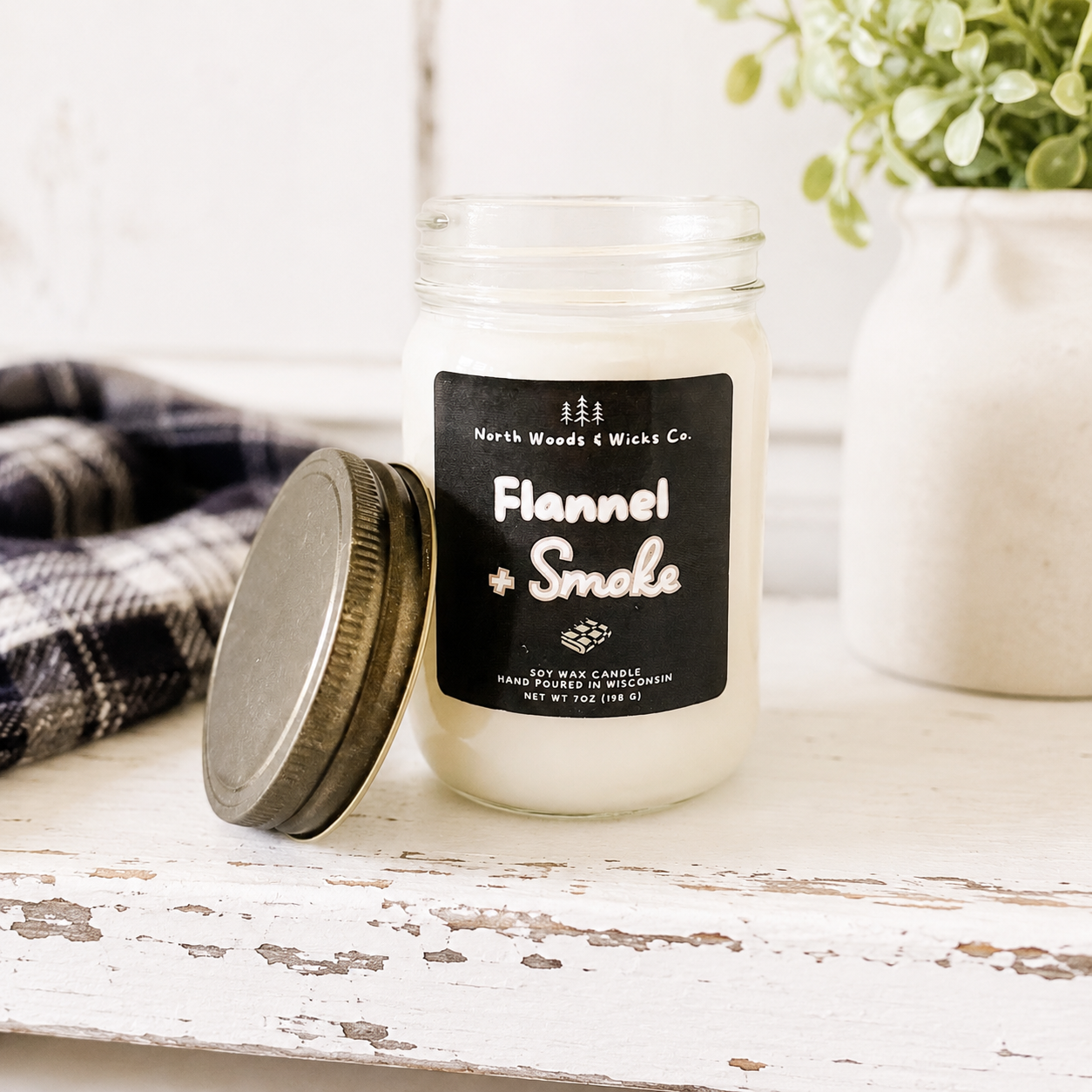 Flannel + Smoke Candle