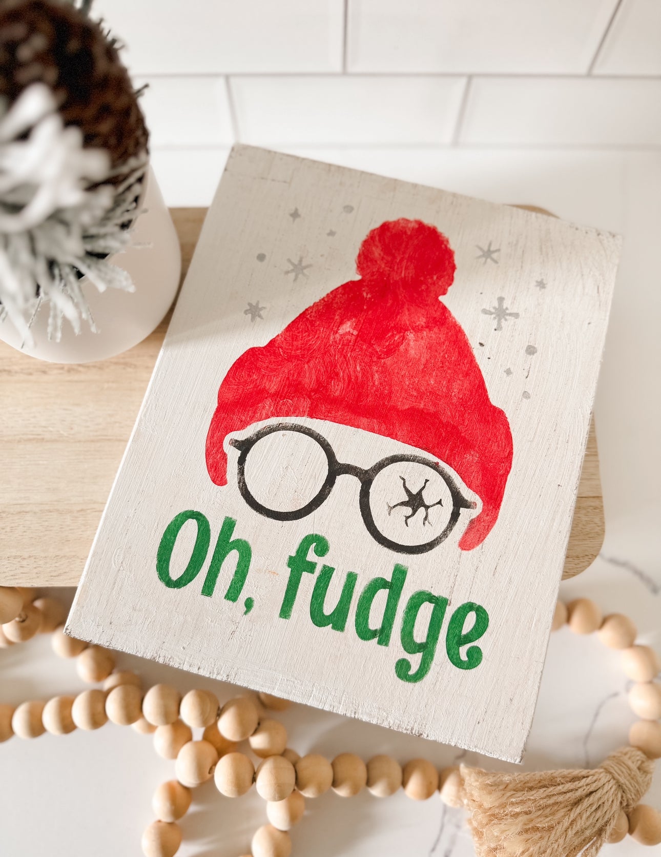Oh, Fudge Wood Sign