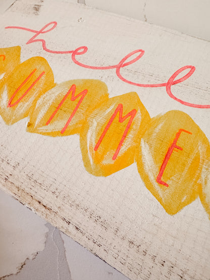 Hello Summer Lemon Sign