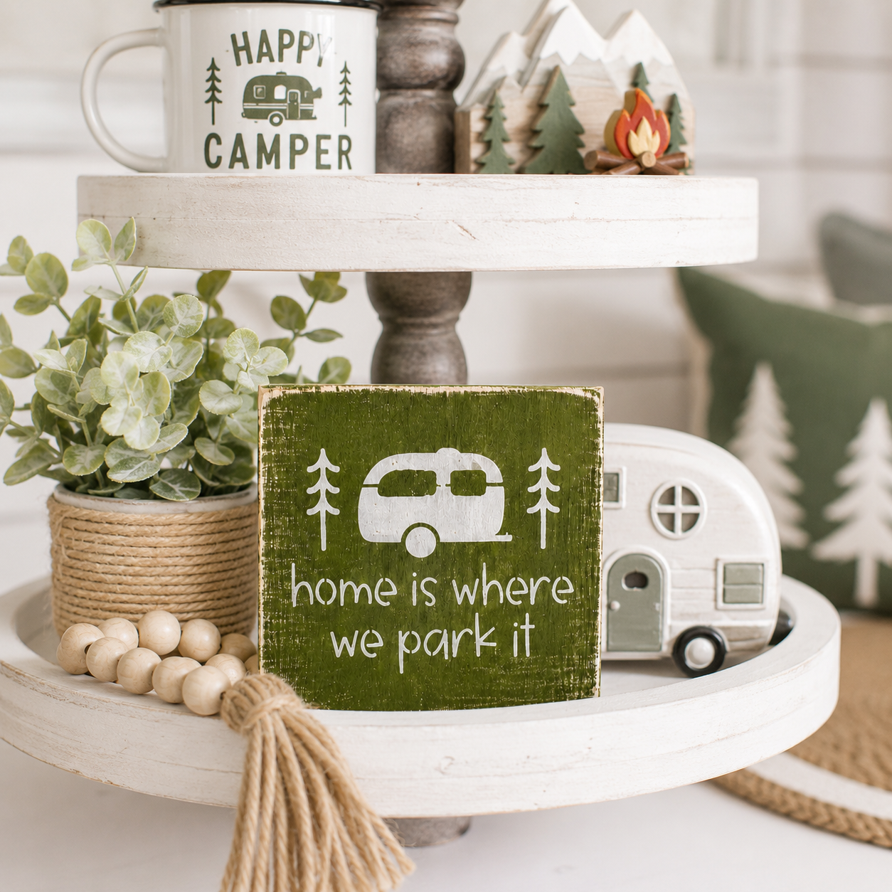 Home Is Where We Park It Wood Sign