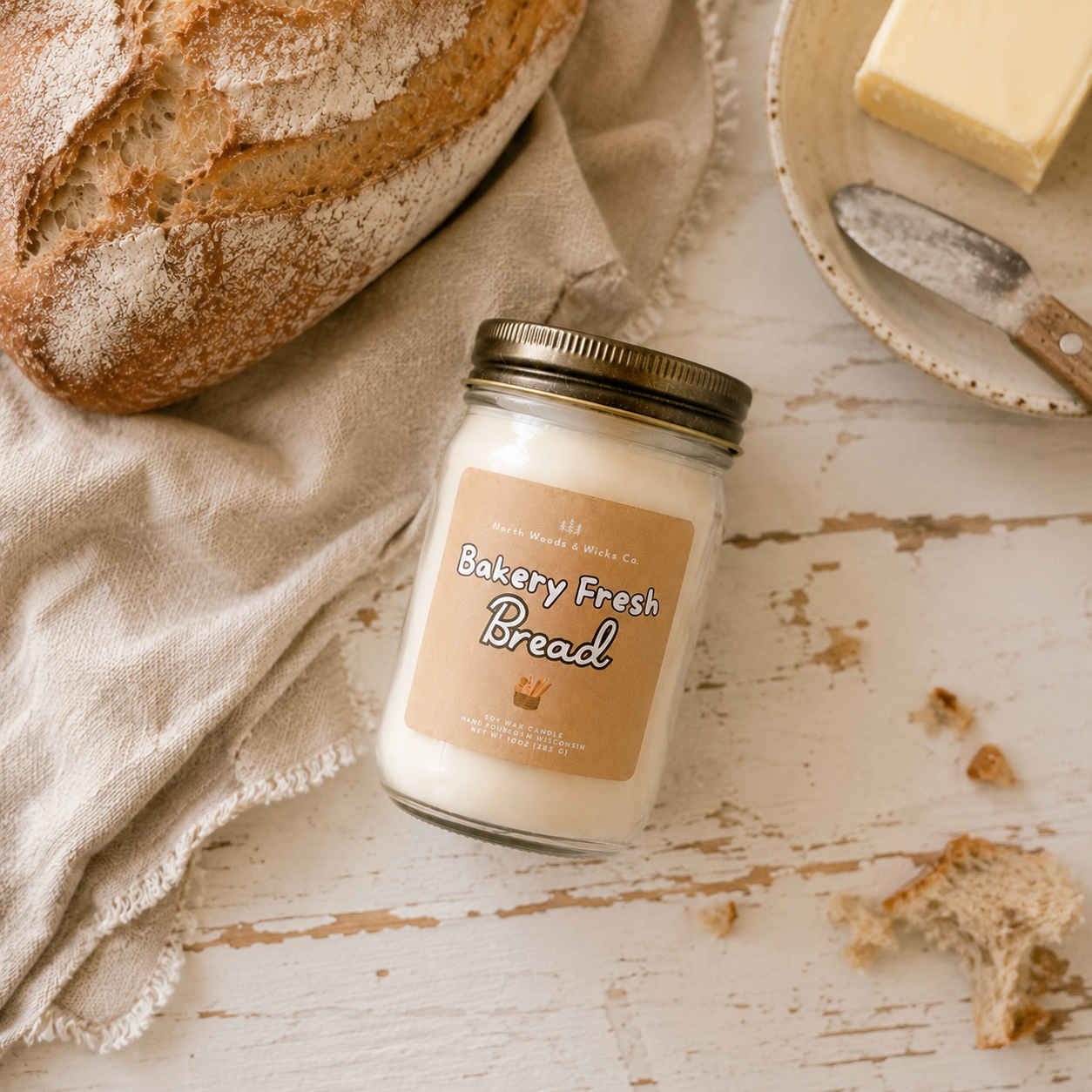 Bakery Fresh Bread Candle