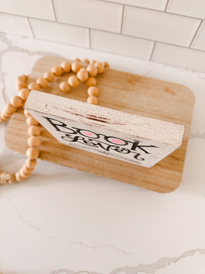 Book Lover Wooden Sign