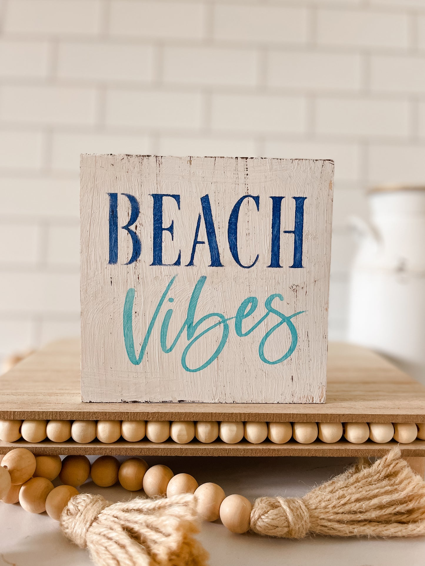 Beach Vibes Wood Sign