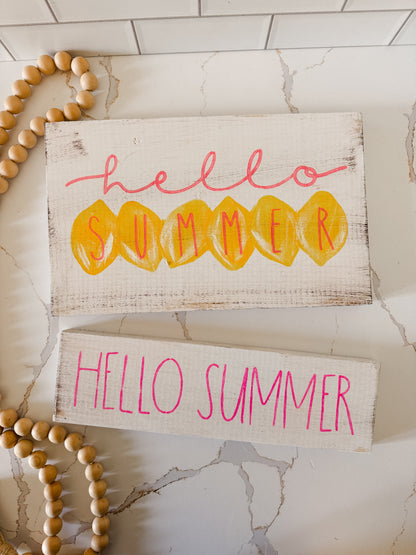 Hello Summer Lemon Sign