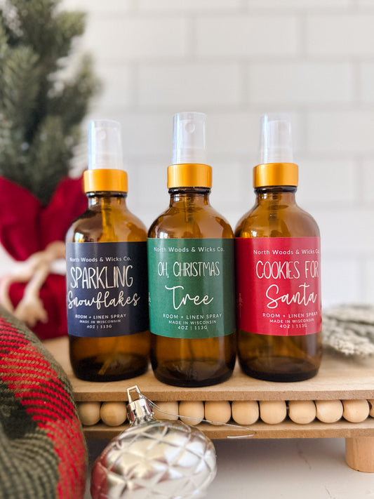4oz Holiday Room + Linen Sprays