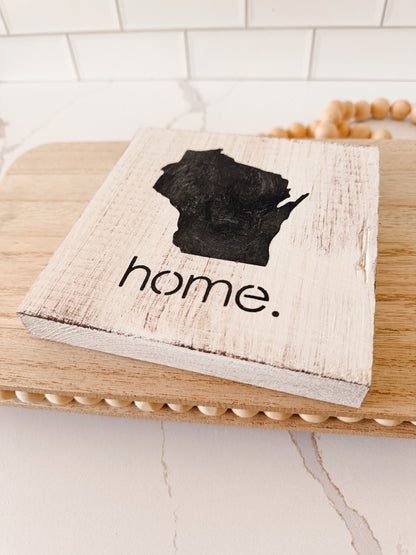 WI Wood Sign