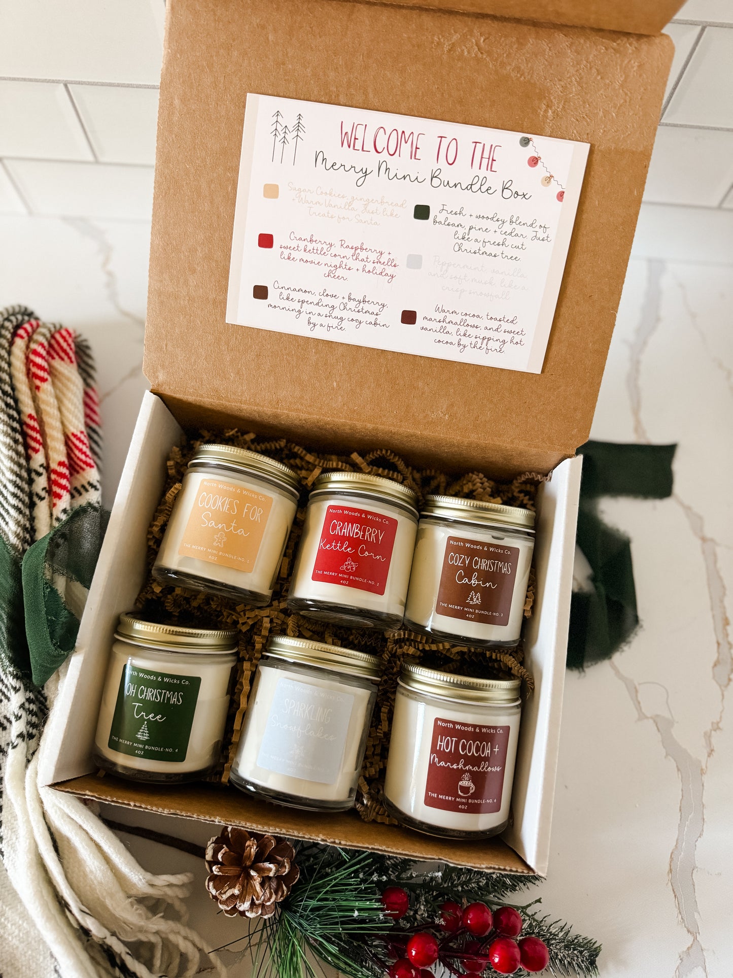 ✨Limited Edition Merry Mini Bundle Collection – 6 Mini Holiday Candles