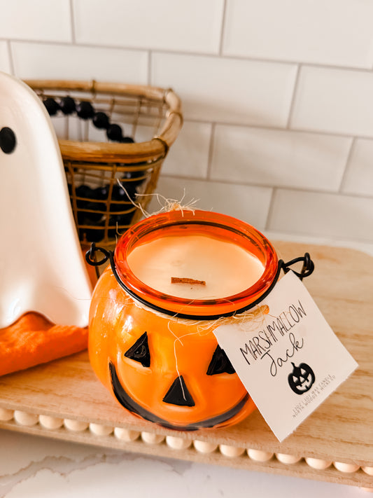 Marshmallow Jack 13oz Halloween Candle