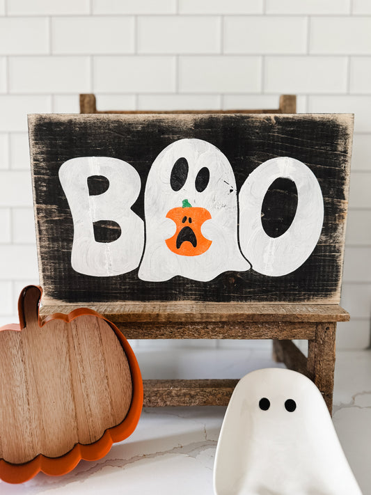 BOO Wood Sign