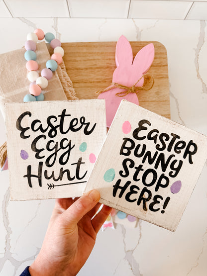 Easter Egg Hunt Wood Sign