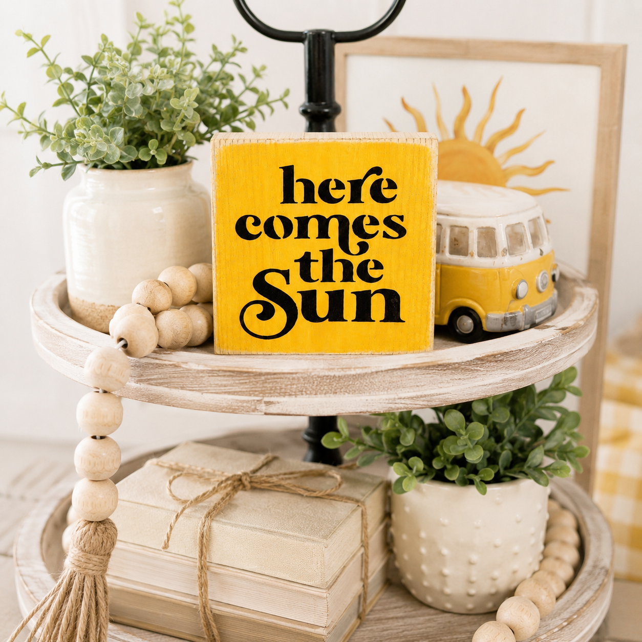 Here Comes the Sun Wood Sign