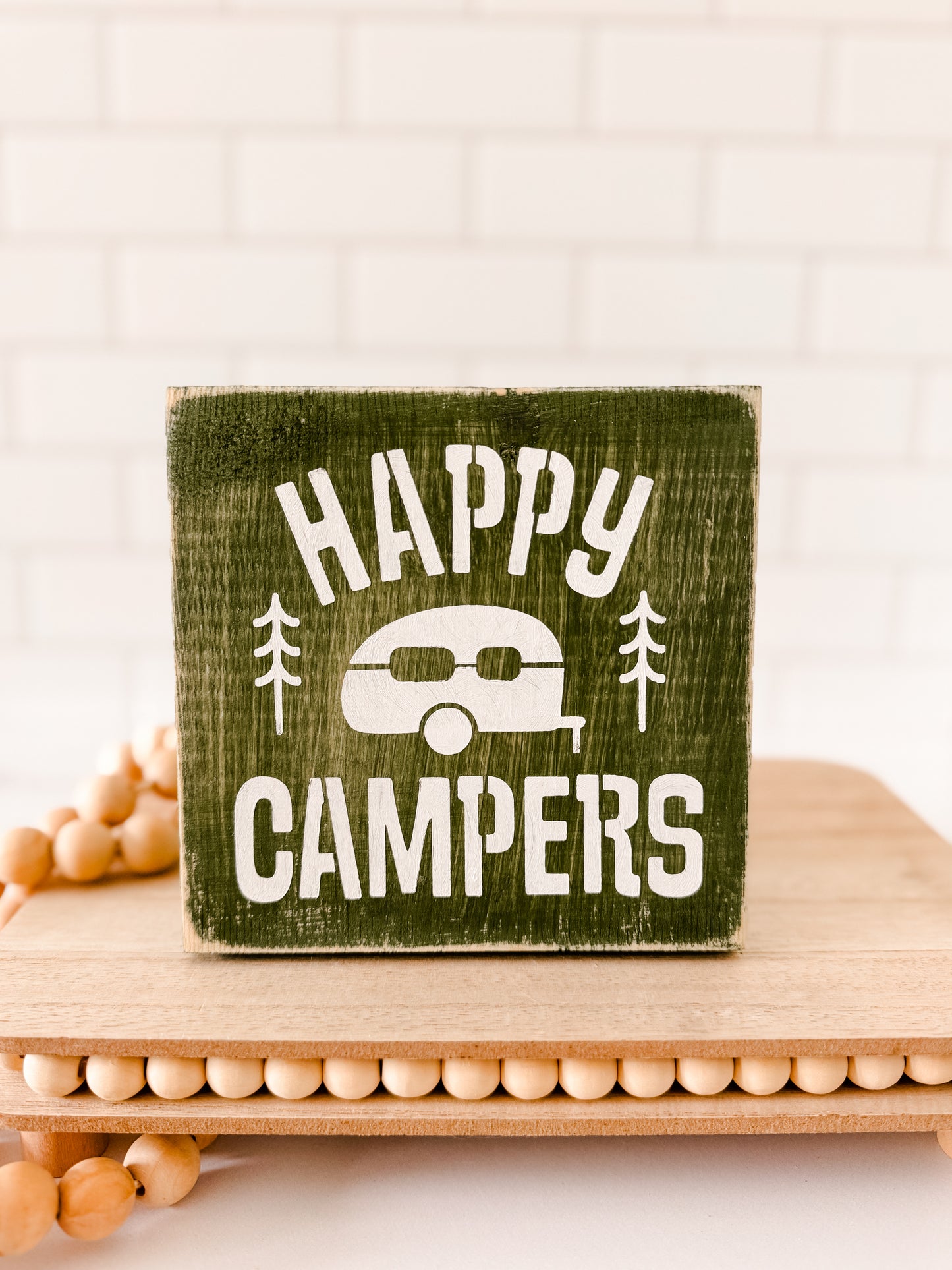 Happy Campers Wood Sign