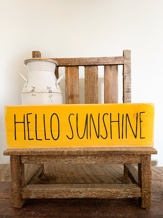 Hello Sunshine Wood Sign
