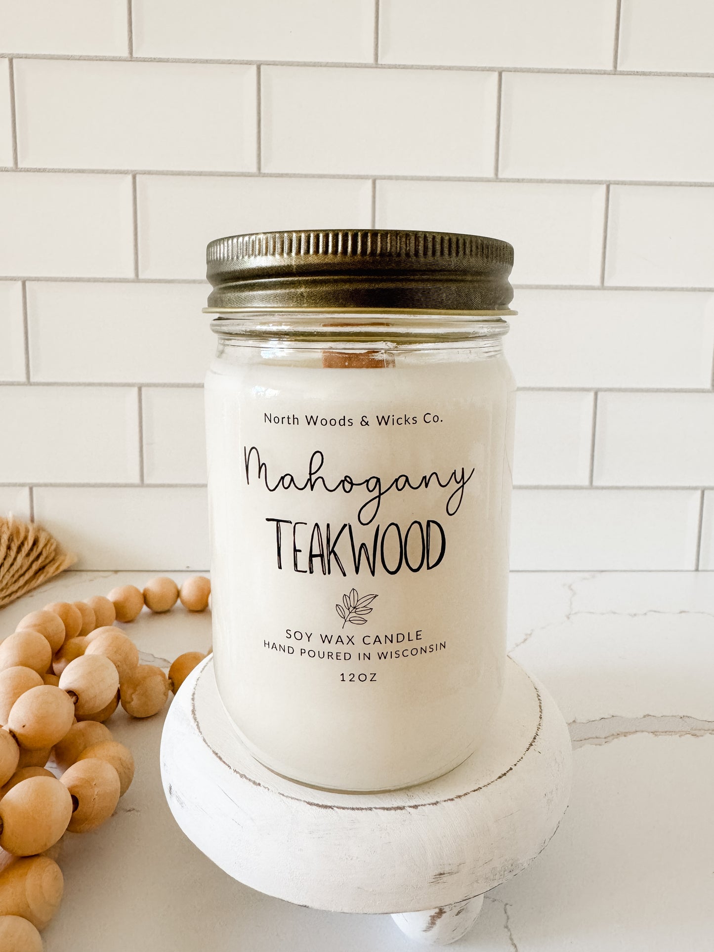 Mahogany Teakwood Soy Wax Candle