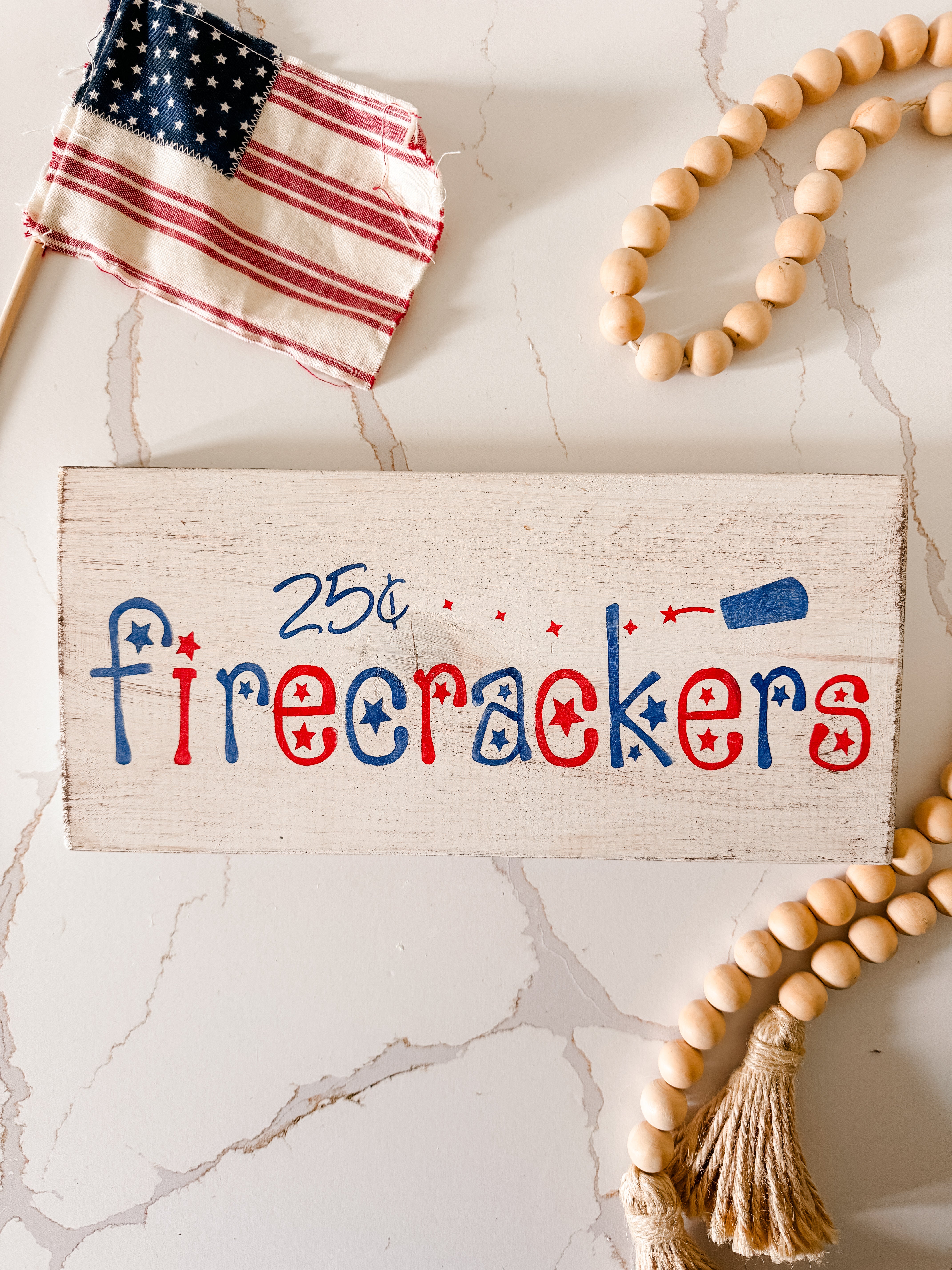Rustic Patriotic Firecracker Sign- 4th Of July Farmhouse Decor ...