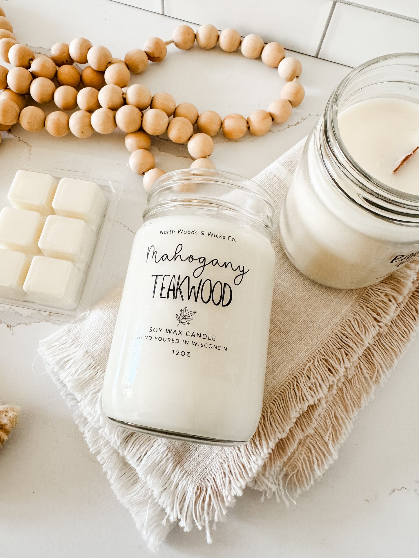 Mahogany Teakwood Soy Wax Candle