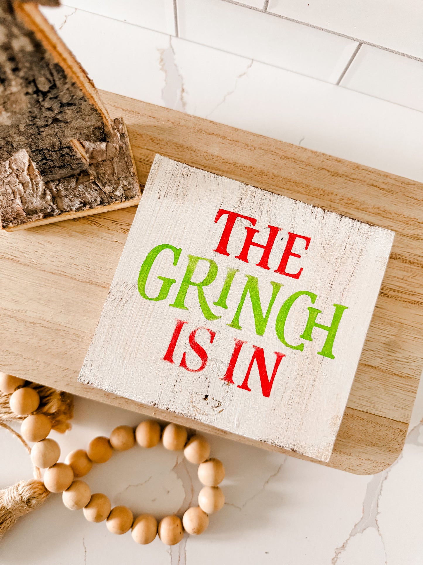 The Grinch Is In Wood Sign