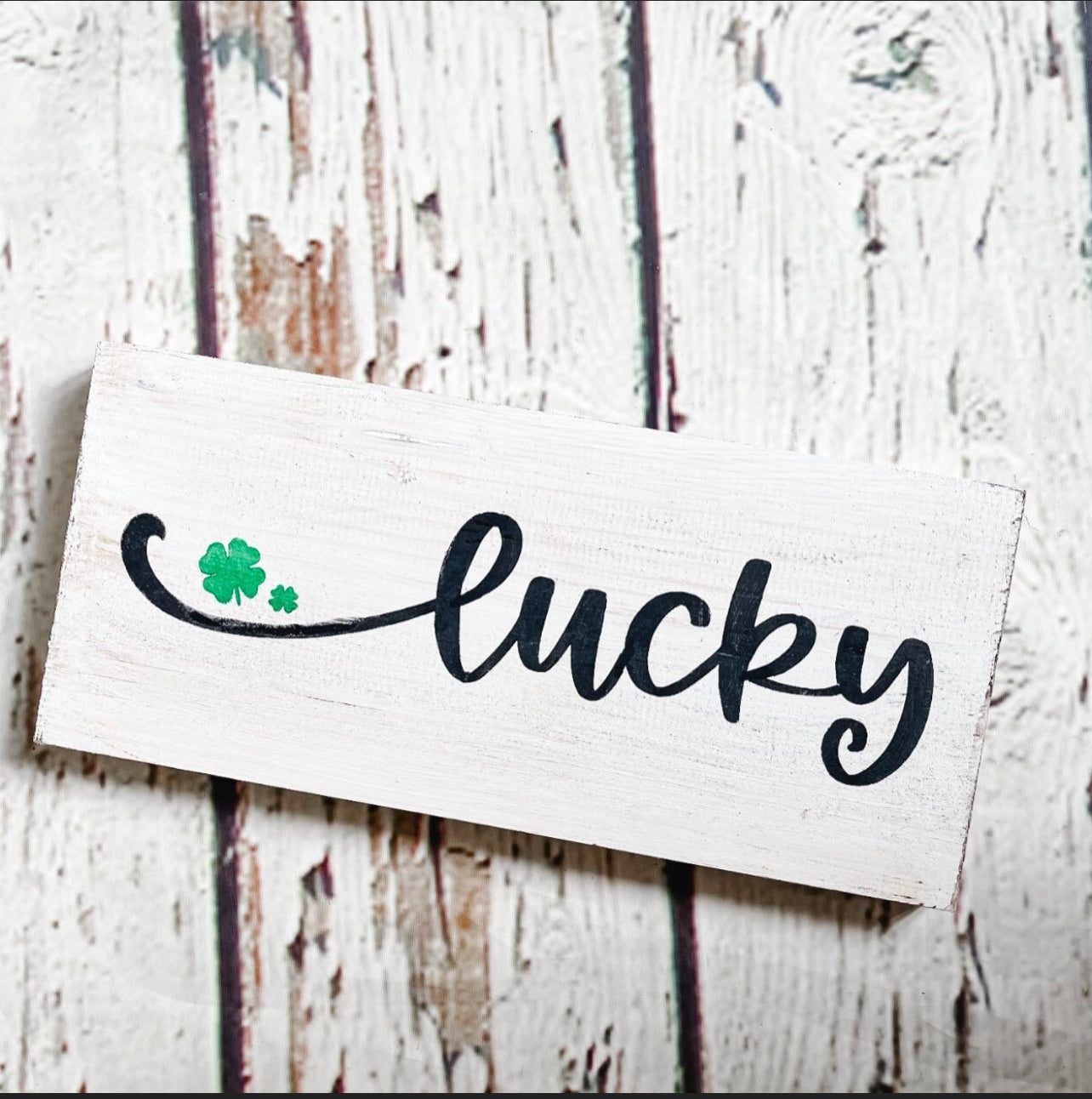 Lucky Wood Sign