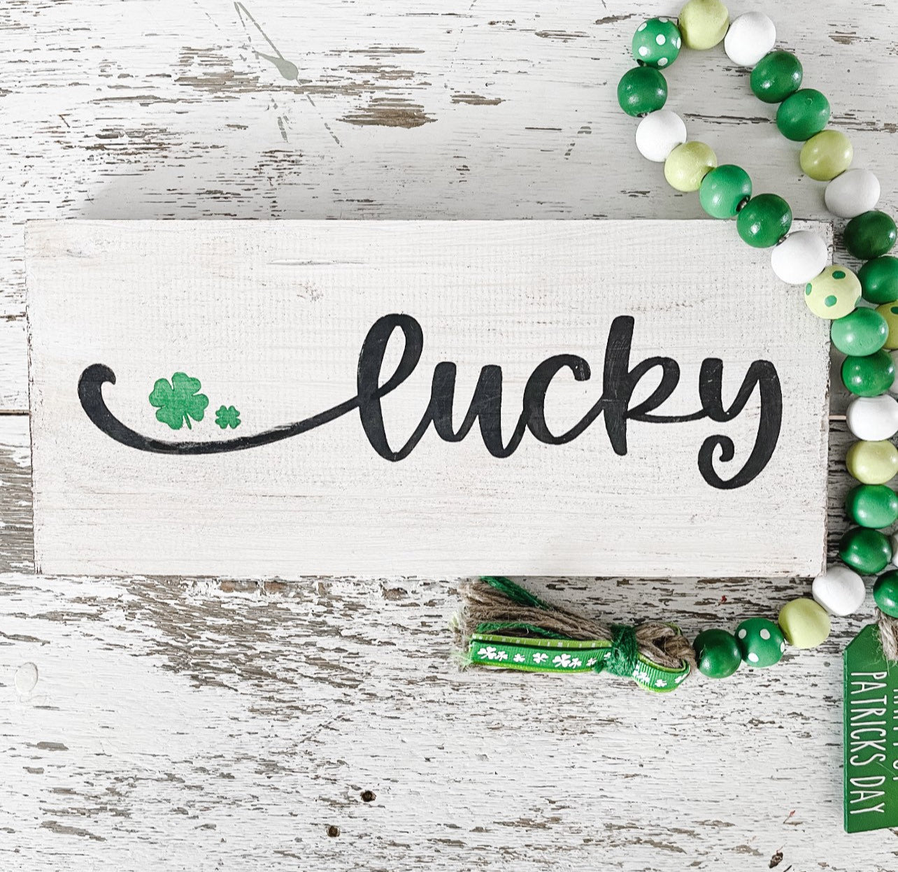 Lucky Wood Sign