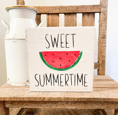 Sweet Summertime Wood Sign