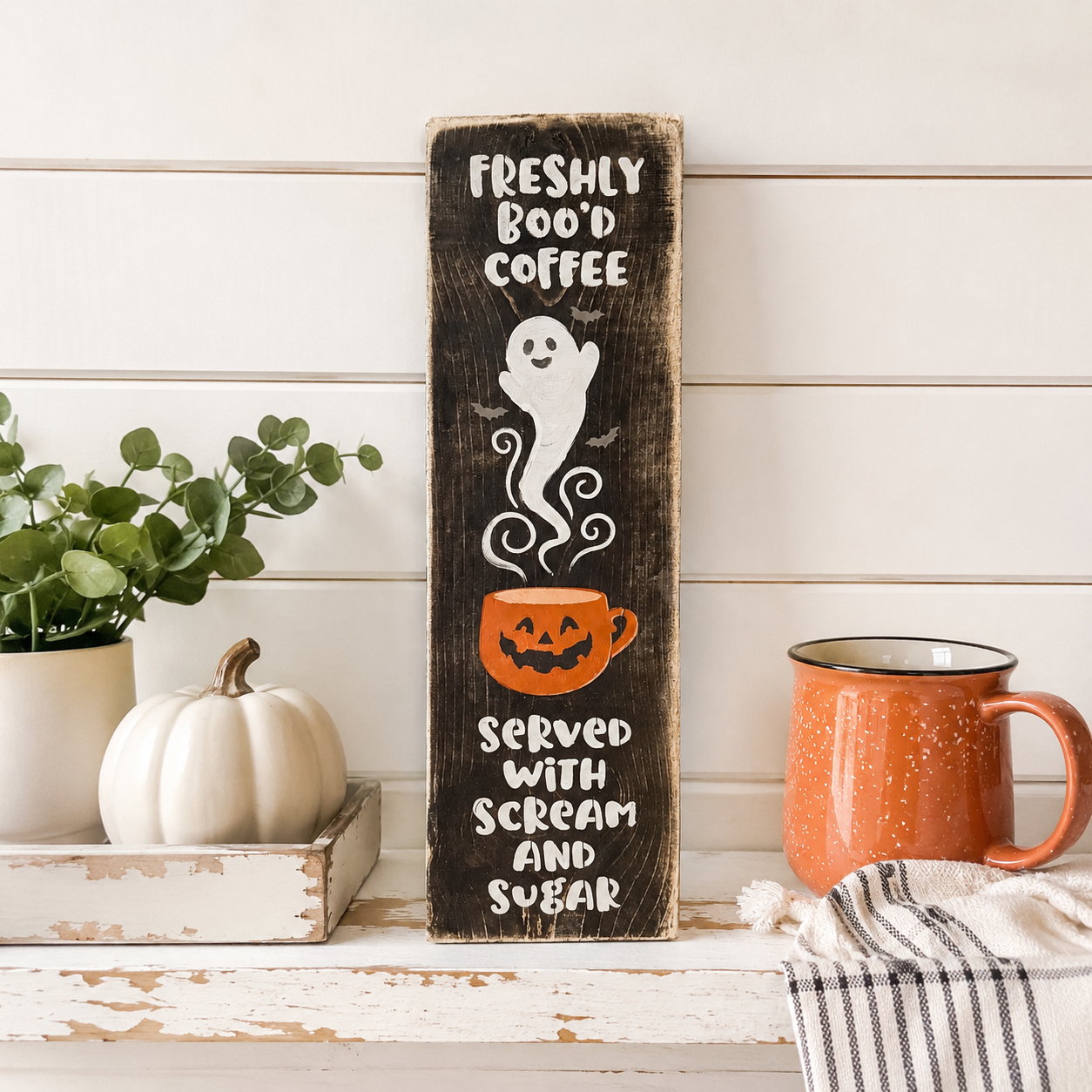 Freshly Boo’d Coffee Wood Sign