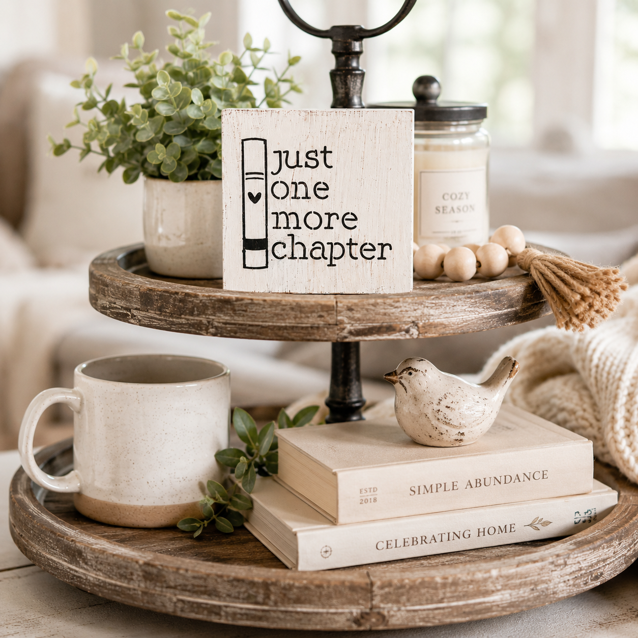 Just One More Chapter Wood Sign