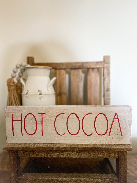 Hot Cocoa Wood Sign
