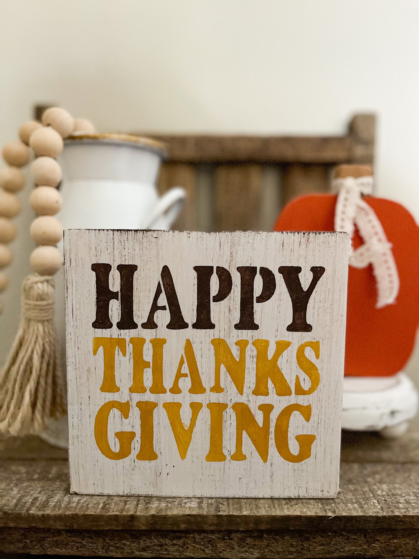 Happy Thanksgiving Wood Sign