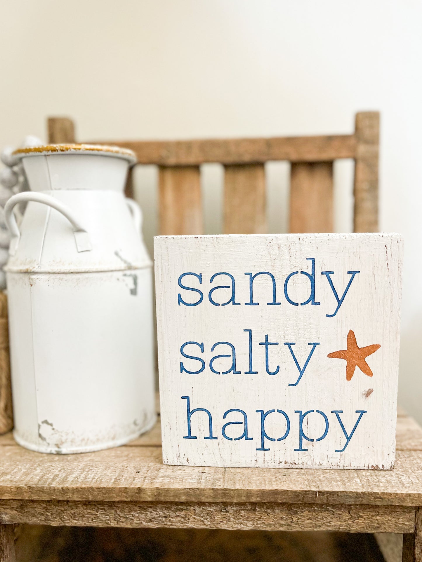 Salty Sandy Happy Wood Sign