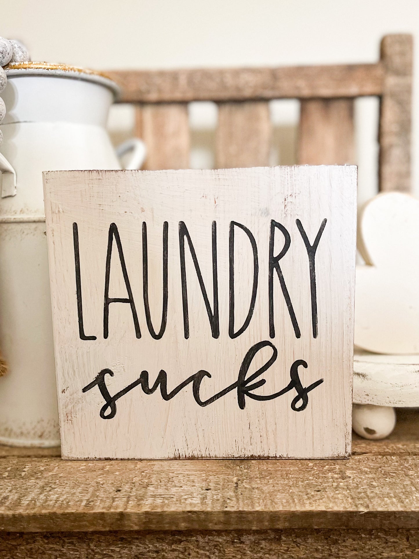Laundry sucks sign