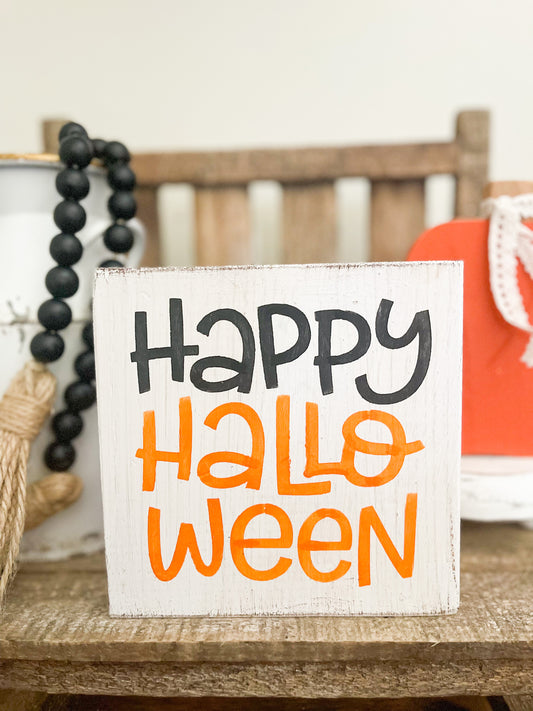 Happy Halloween Wood Sign