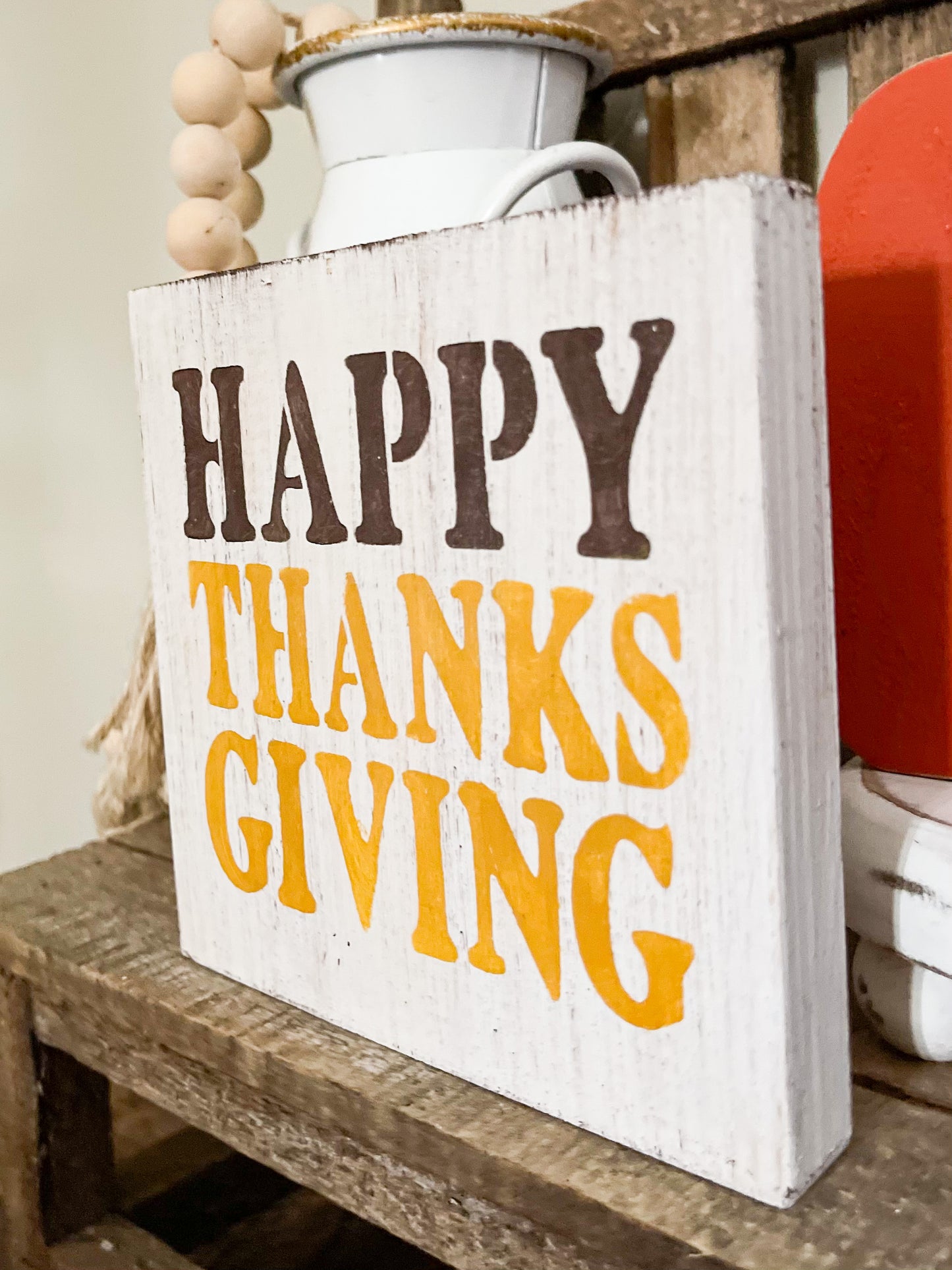 Happy Thanksgiving Wood Sign