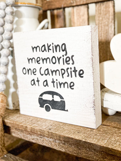 Making Memories Camping Wood Sign