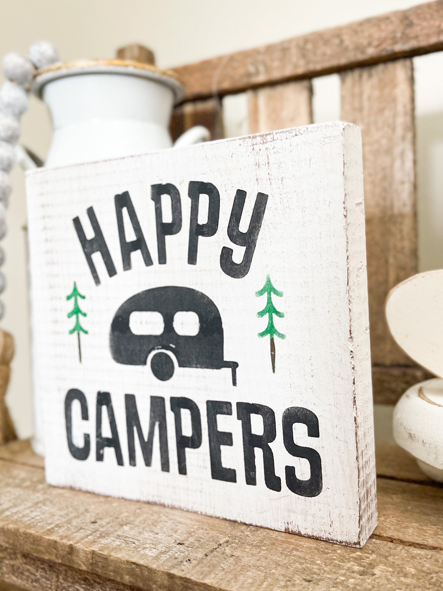 Happy campers sign