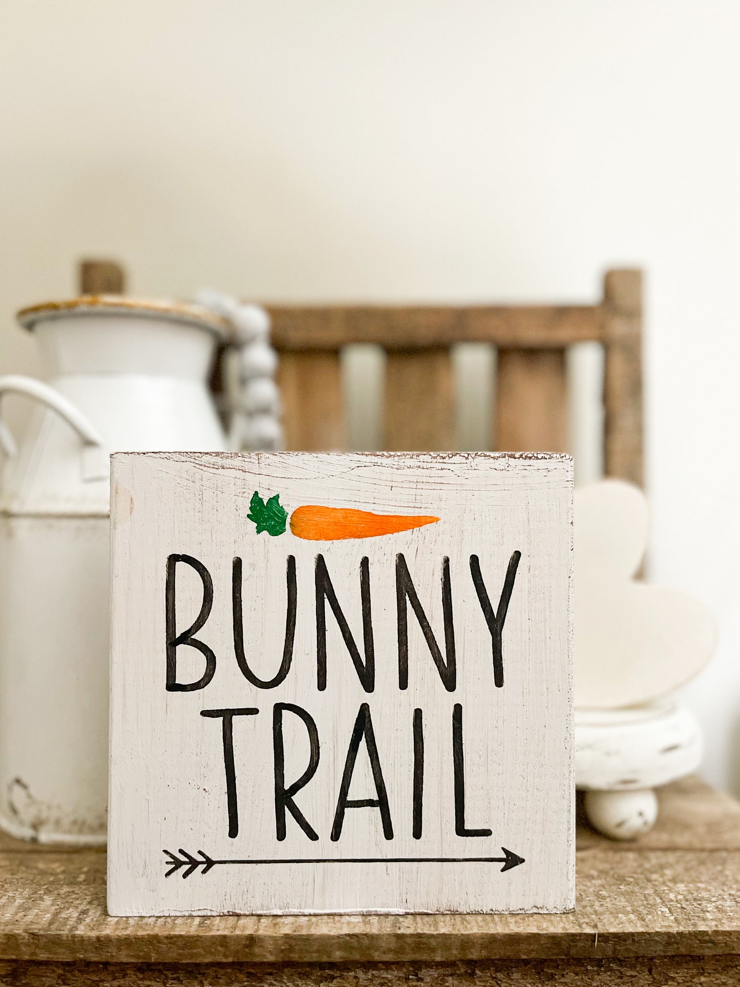 Bunny Trail Wood Sign
